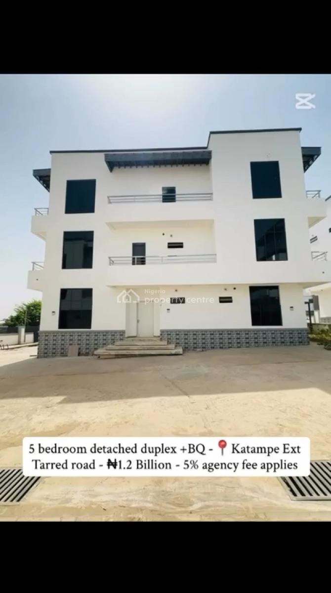 5 Bedroom Detached Duplex, Bq,, Katampe Extension, Katampe, Abuja, Detached Duplex for Sale