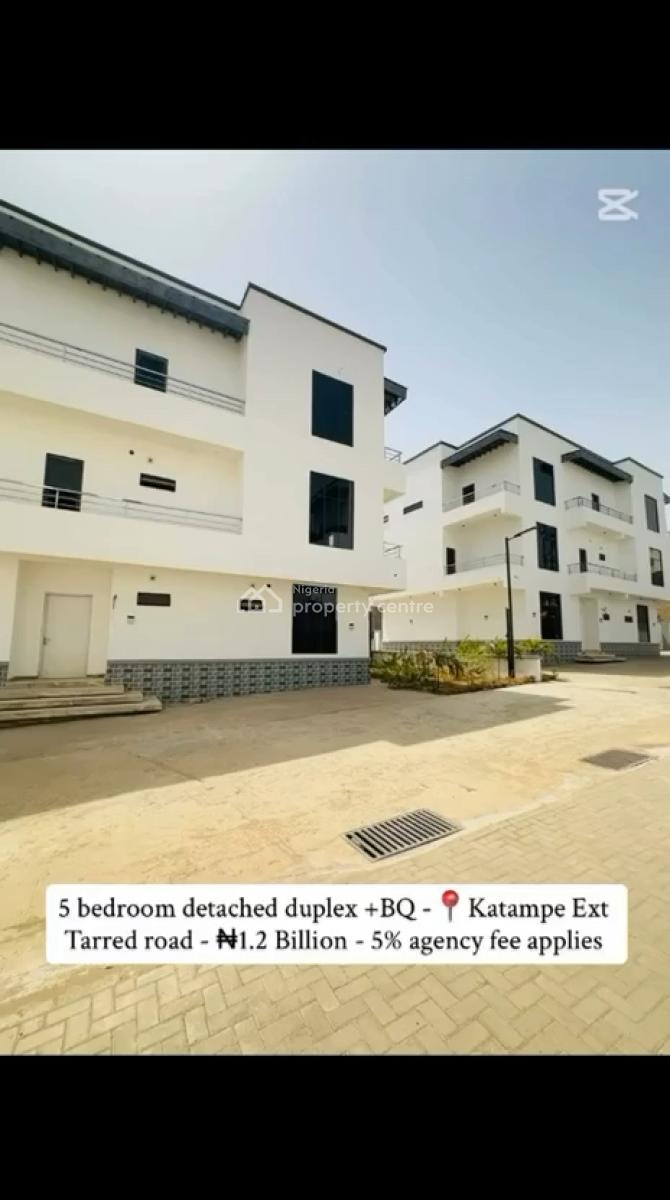 5 Bedroom Detached Duplex, Bq,, Katampe Extension, Katampe, Abuja, Detached Duplex for Sale