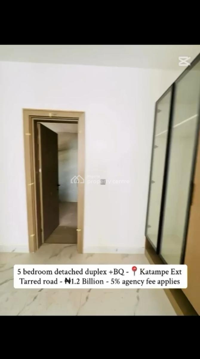 5 Bedroom Detached Duplex, Bq,, Katampe Extension, Katampe, Abuja, Detached Duplex for Sale