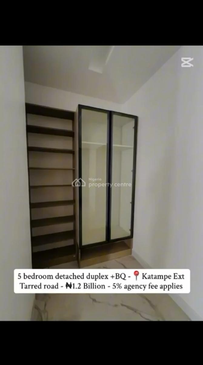 5 Bedroom Detached Duplex, Bq,, Katampe Extension, Katampe, Abuja, Detached Duplex for Sale