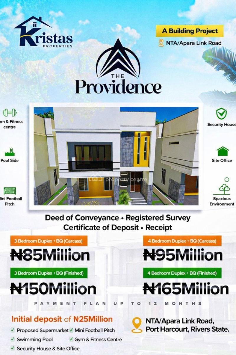 𝐓𝐡𝐞 𝐏𝐫𝐨𝐯𝐢𝐝𝐞𝐧𝐜𝐞 -- 𝐋𝐮𝐱𝐮𝐫𝐲 4 Bedroom Duplex, 𝐍𝐓𝐀/𝐀𝐩𝐚𝐫𝐚 𝐋𝐢𝐧𝐤 𝐑𝐨𝐚𝐝 𝐏𝐨𝐫𝐭𝐡𝐚𝐫𝐜𝐨𝐮𝐫𝐭, Port Harcourt, Rivers, Detached Duplex for Sale