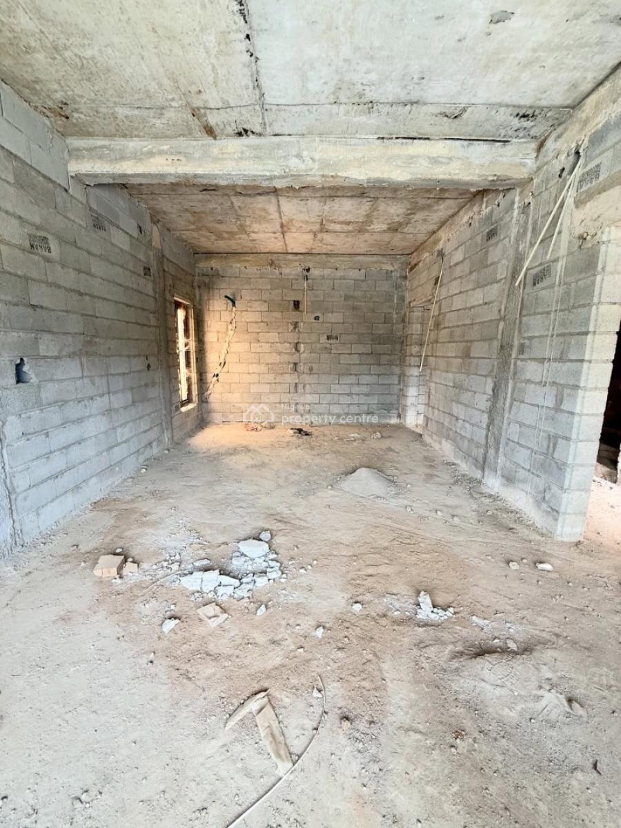 4-bedroom Semi-detached Duplex with Bq (semi Finished), Wuye, Abuja, Semi-detached Duplex for Sale