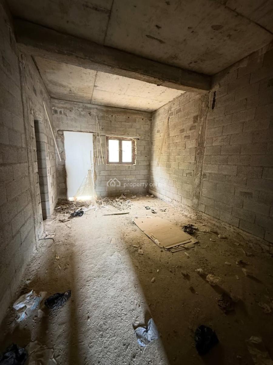 4-bedroom Semi-detached Duplex with Bq (semi Finished), Wuye, Abuja, Semi-detached Duplex for Sale