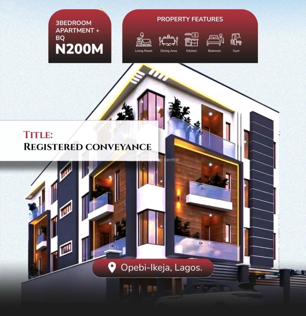 Premium 3-bedroom Apartments with Bq (can Spread Payment), Opebi, Ikeja, Lagos, Flat / Apartment for Sale