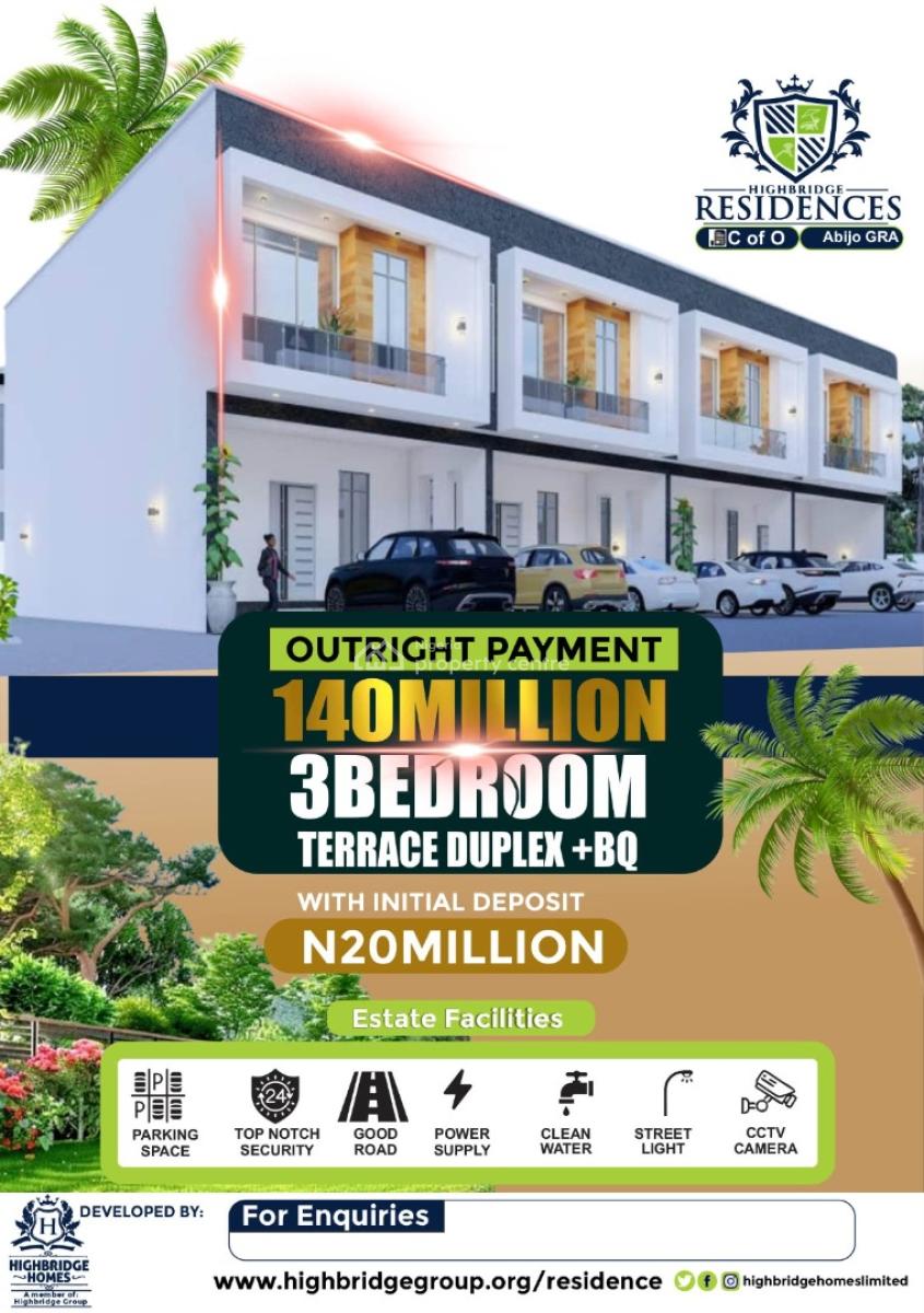 Affordable Luxury 3 Bedroom Terracd Duplex + Bq, Corona College, Treasure Mall, Casia Esate, Abijo, Lekki, Lagos, Terraced Duplex for Sale