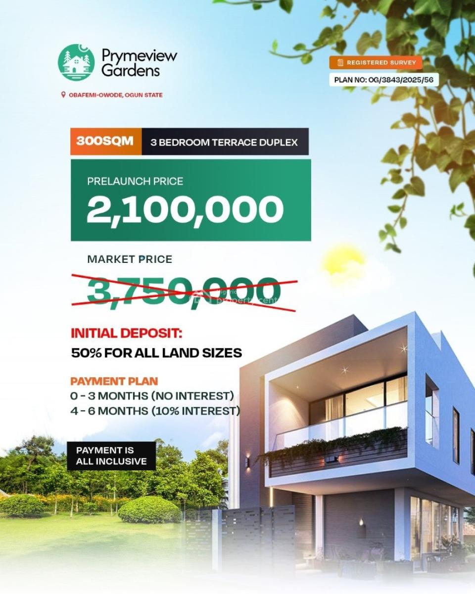 Affordable Land with Flexible Building Plans in a Serene Estate, Prymeview Gardens, Obafemi Owode, Ogun, Mixed-use Land for Sale