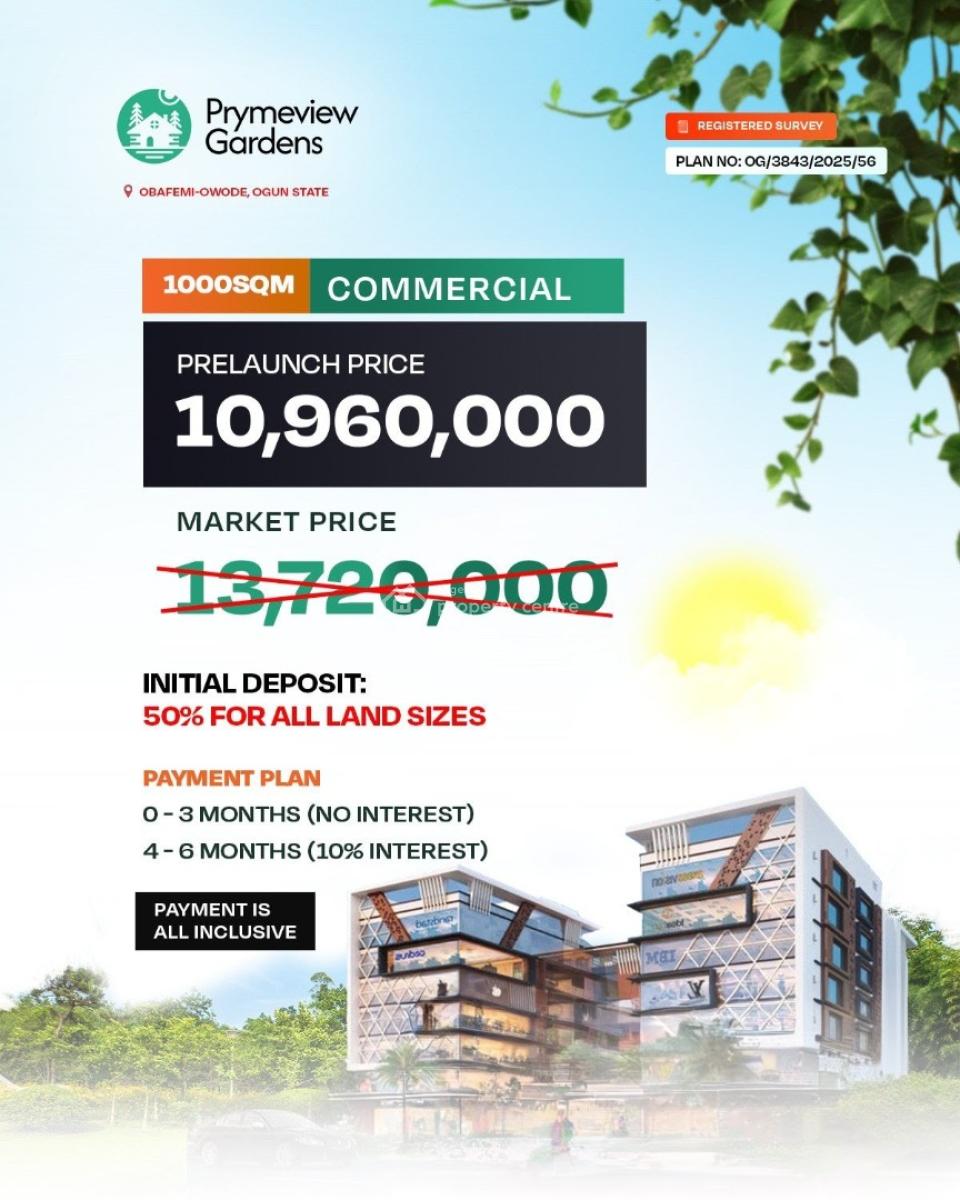 Affordable Land with Flexible Building Plans in a Serene Estate, Prymeview Gardens, Obafemi Owode, Ogun, Mixed-use Land for Sale