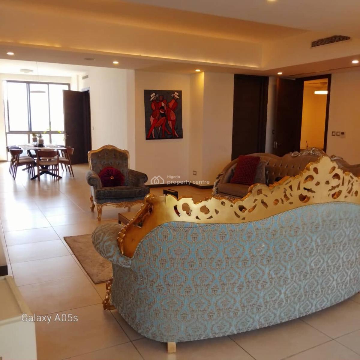 Luxury Furnished 3 Bedroom Apartment with Bq in a High-rise Building, Odd Adeola Odeku, Victoria Island (vi), Lagos, Flat / Apartment for Rent