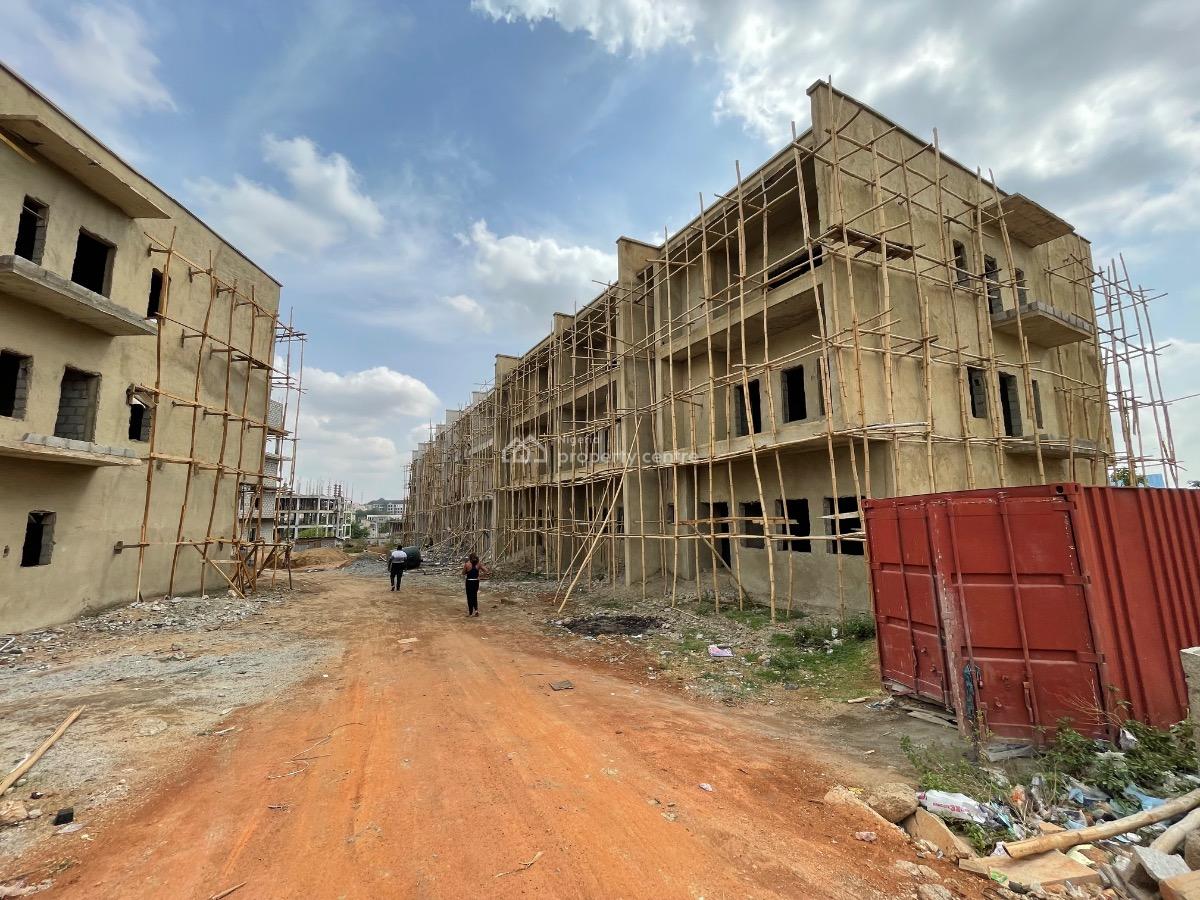 Luxurious 4 Bedroom Terrace Semi Finished Duplex with Bq, Behind Shafa Filling Station and Capital Hub, Mabushi, Abuja, Terraced Duplex for Sale