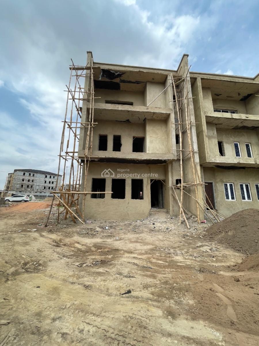 Luxurious 4 Bedroom Terrace Semi Finished Duplex with Bq, Behind Shafa Filling Station and Capital Hub, Mabushi, Abuja, Terraced Duplex for Sale