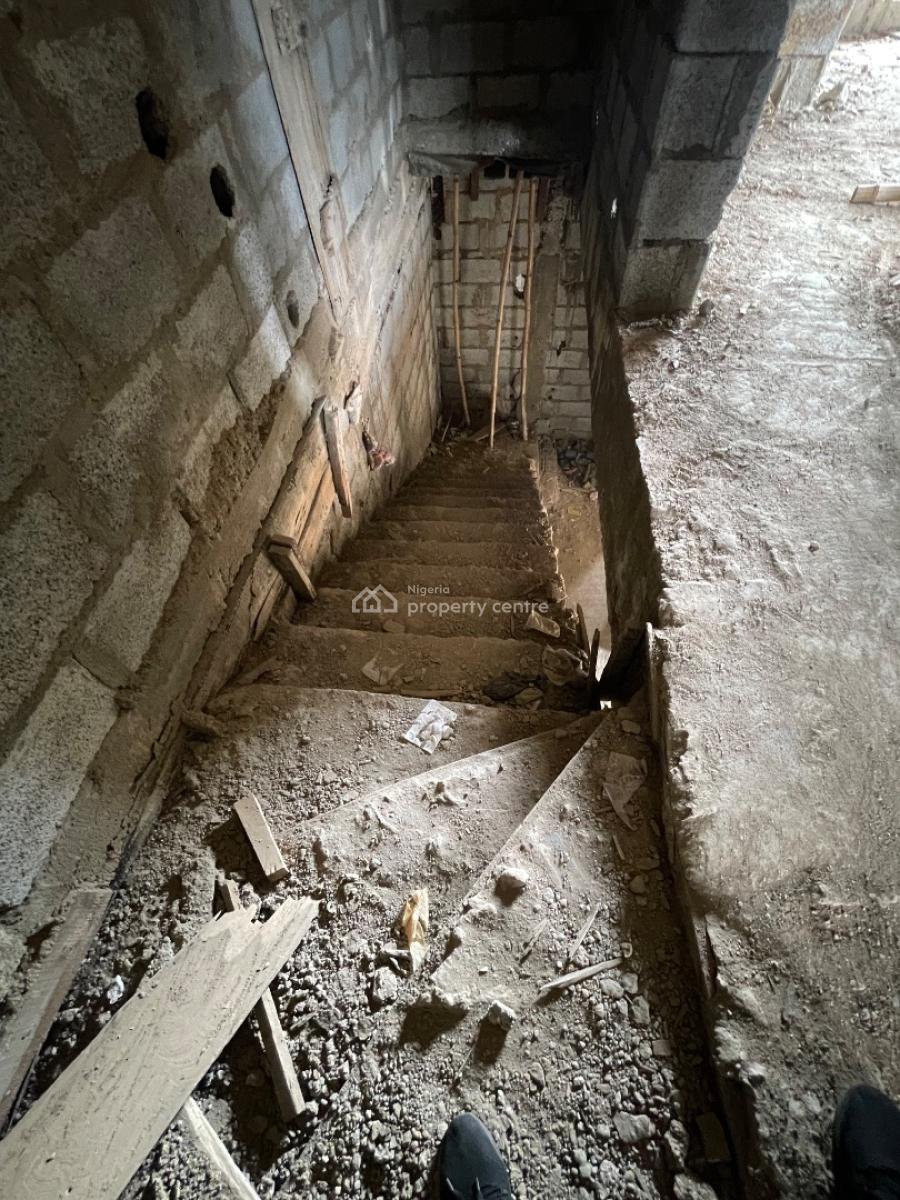 Luxurious 4 Bedroom Terrace Semi Finished Duplex with Bq, Behind Shafa Filling Station and Capital Hub, Mabushi, Abuja, Terraced Duplex for Sale