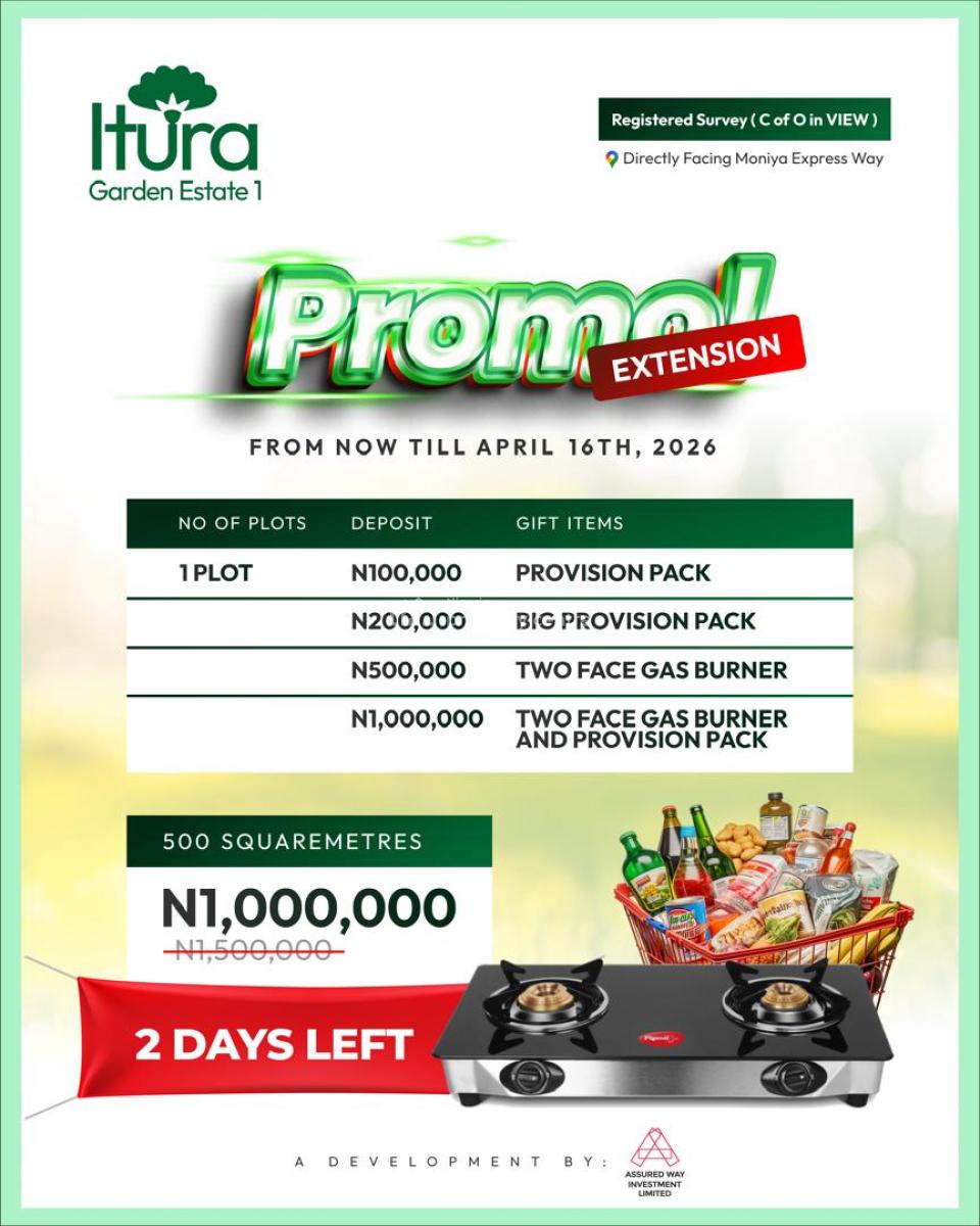 Itura Garden, Moniya, Ibadan, Oyo, Mixed-use Land for Sale