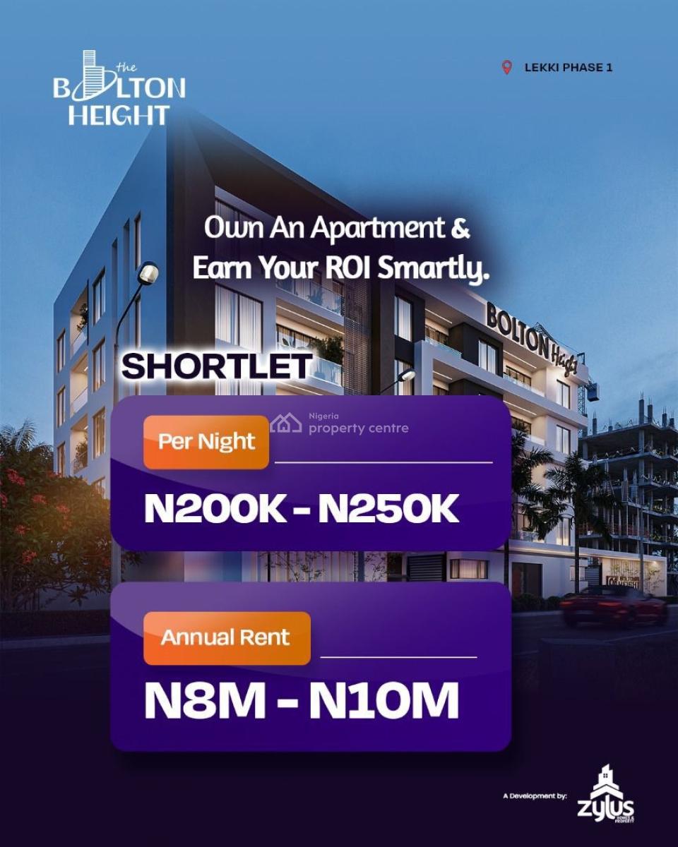 Luxury 2 Bedroom Apartment with Smart Home Facilities and Features, Bolton Height / The Nest, Lekki Foreshore, Lekki, Lagos, Block of Flats for Sale