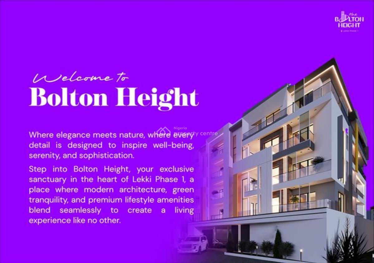 Luxury 2 Bedroom Apartment with Smart Home Facilities and Features, Bolton Height / The Nest, Lekki Foreshore, Lekki, Lagos, Block of Flats for Sale