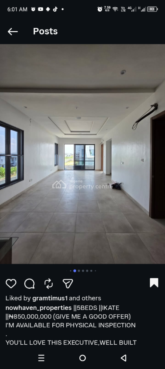 5 Bedroom Detached House, Ikate Elegushi, Lekki, Lagos, Detached Duplex for Sale