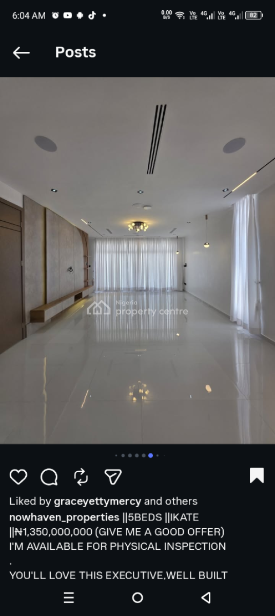 5 Bedroom Detached House, Ikate Elegushi, Lekki, Lagos, Detached Duplex for Sale