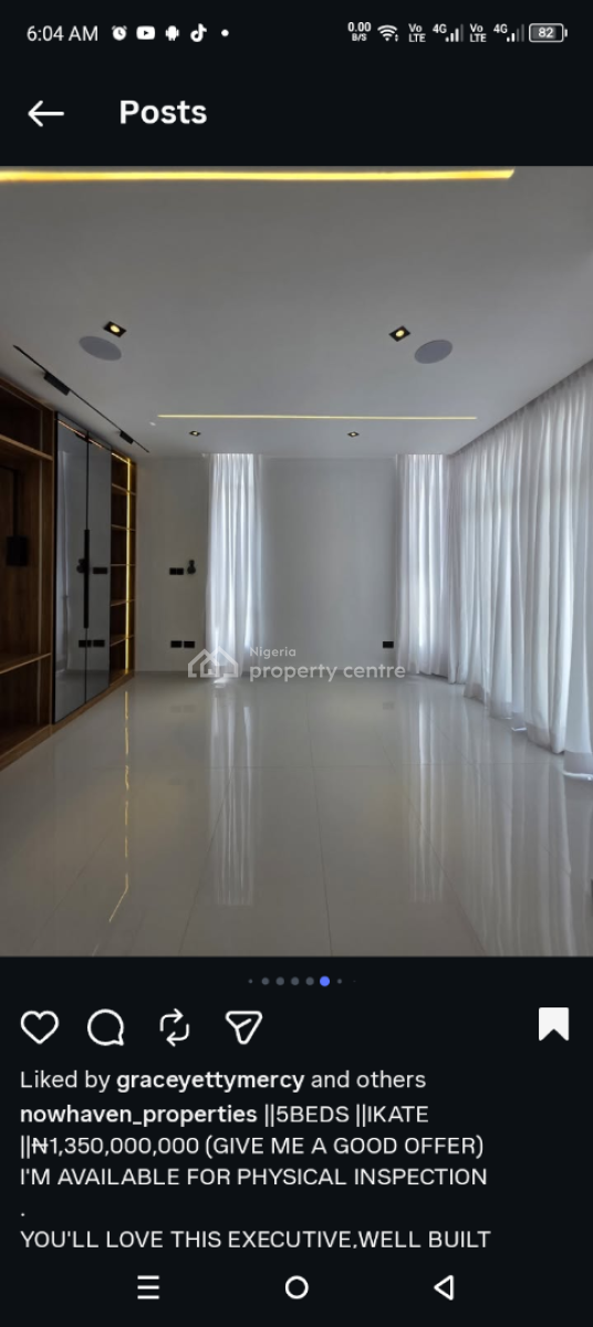 5 Bedroom Detached House, Ikate Elegushi, Lekki, Lagos, Detached Duplex for Sale
