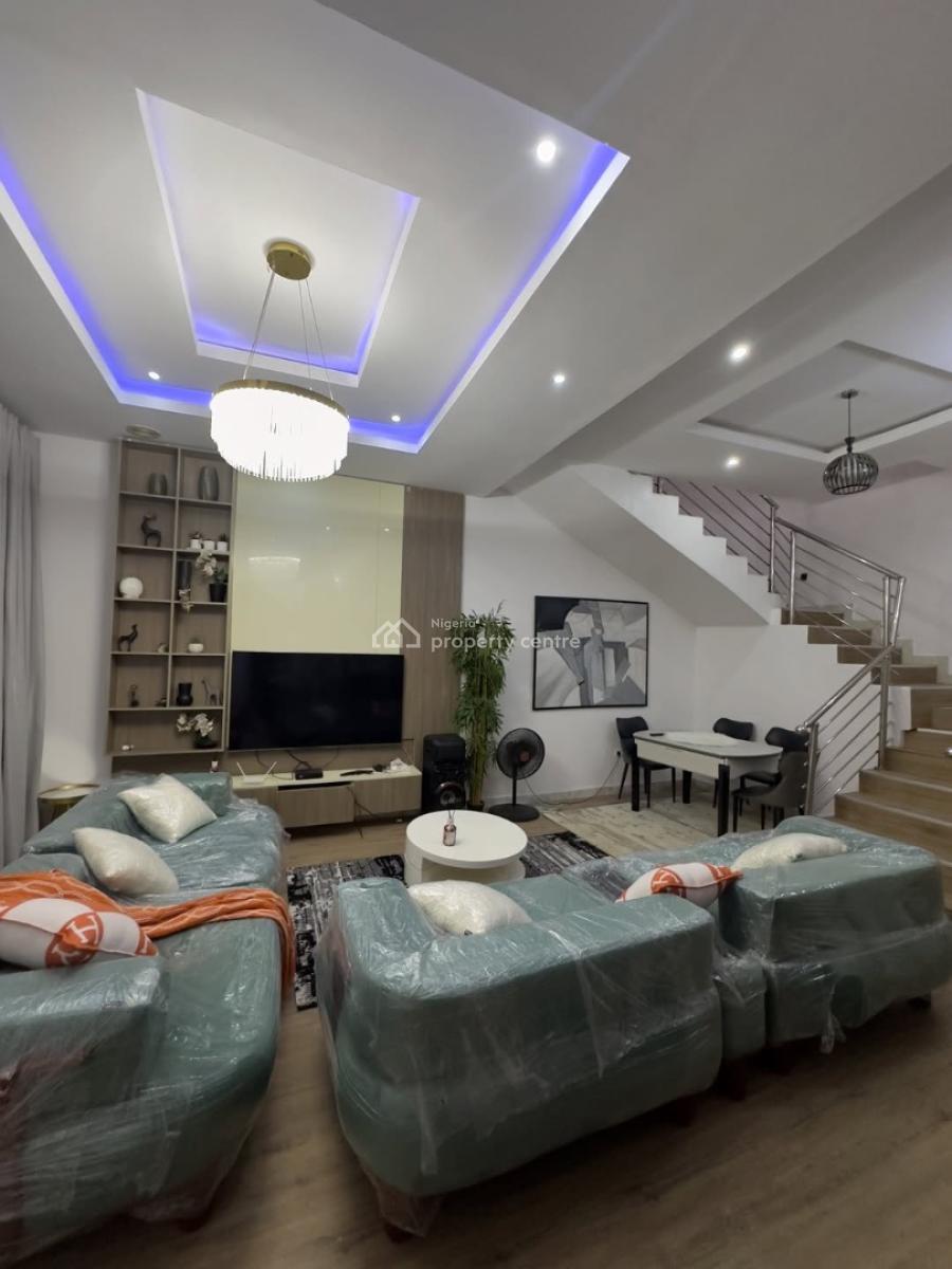 Fully Furnished 4 Bedroom Semi-detached Duplex + Inverter + 30kva Gen, Lekki Palms Estate, Ajah, Lagos, Semi-detached Duplex for Rent