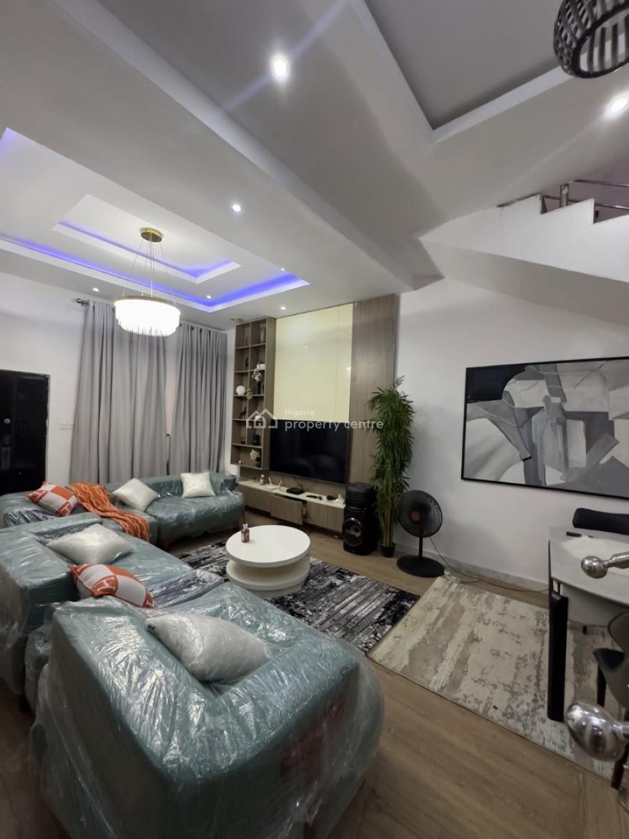 Fully Furnished 4 Bedroom Semi-detached Duplex + Inverter + 30kva Gen, Lekki Palms Estate, Ajah, Lagos, Semi-detached Duplex for Rent