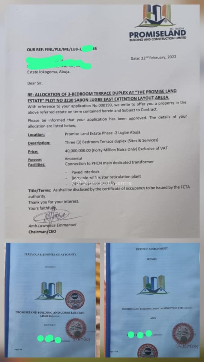 Terrace Plot, Promiseland Phase 2, Lugbe District, Abuja, Residential Land for Sale