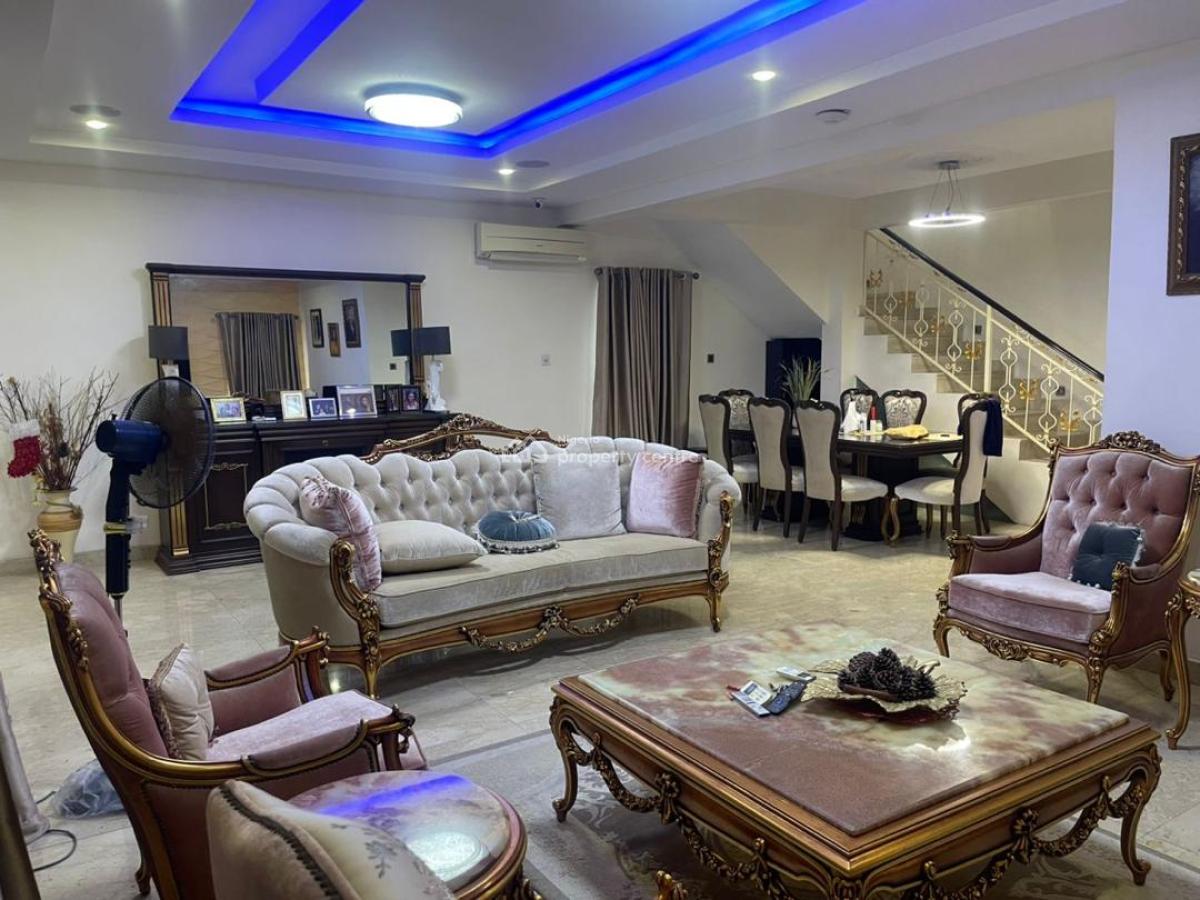 Furnished and Executive 4 Bedroom Duplex with Bq, Cadogan Estate Place, Osapa, Lekki, Lagos, Detached Duplex for Rent