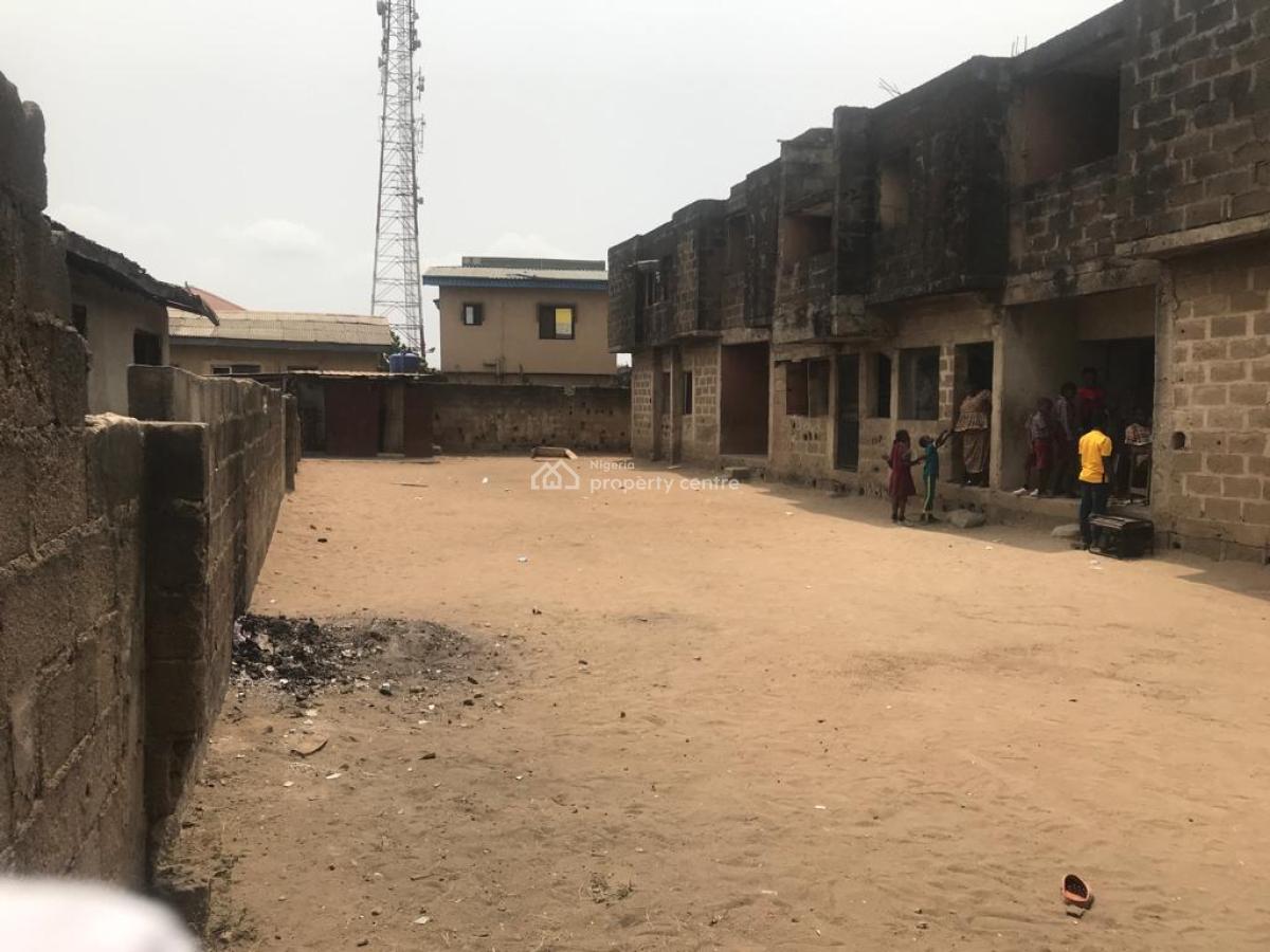 Block of 6 Flats (carcass) on 1,014 Sqm (2 Plots)., Strategically Located 2nd Plot to Lagos Ibadan Expressway, Ibafo, Ogun, Block of Flats for Sale