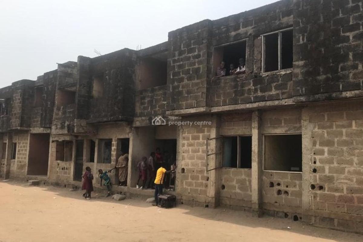 Block of 6 Flats (carcass) on 1,014 Sqm (2 Plots)., Strategically Located 2nd Plot to Lagos Ibadan Expressway, Ibafo, Ogun, Block of Flats for Sale