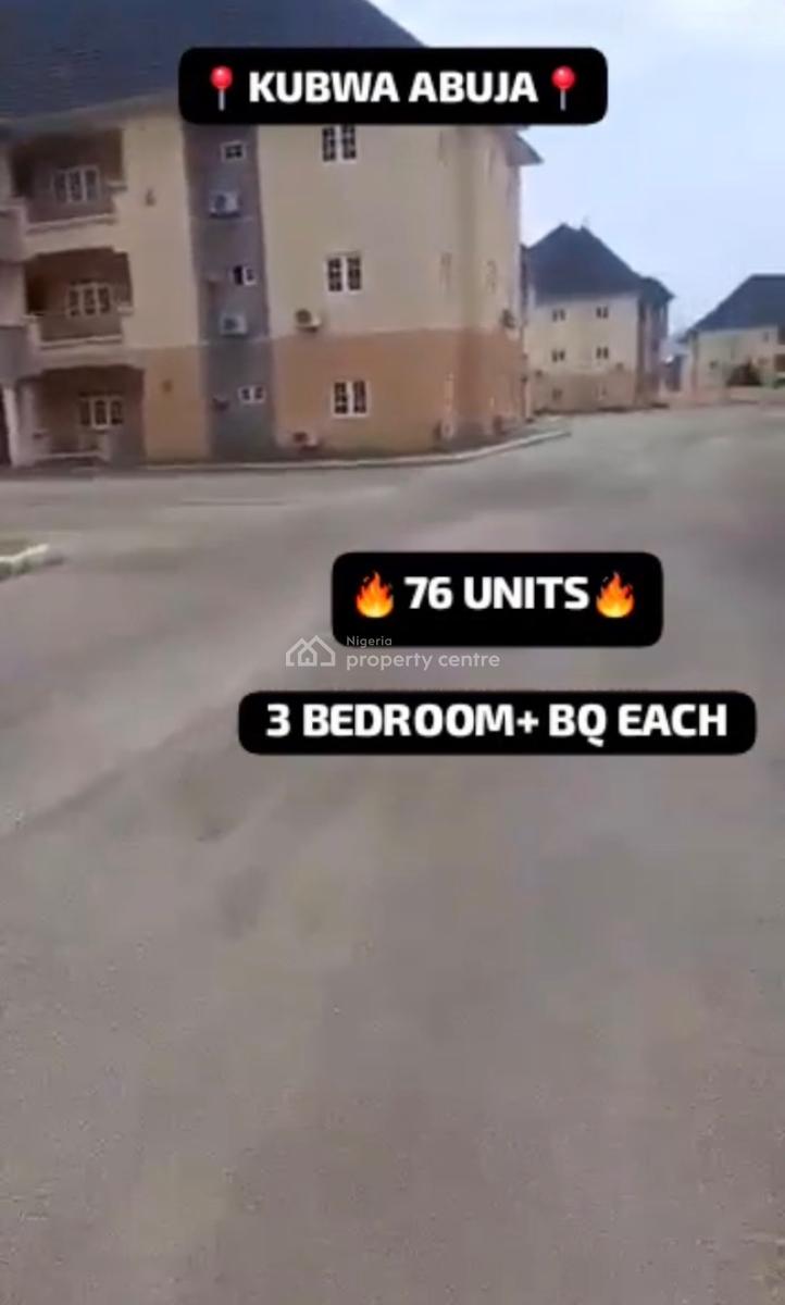 Well Maintained and Spacious 76 Units of 3bedroom Apartment with Bq, Army Estate, Kubwa, Abuja, Flat / Apartment for Rent