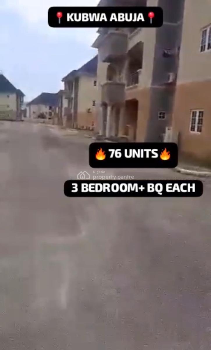 Well Maintained and Spacious 76 Units of 3bedroom Apartment with Bq, Army Estate, Kubwa, Abuja, Flat / Apartment for Rent