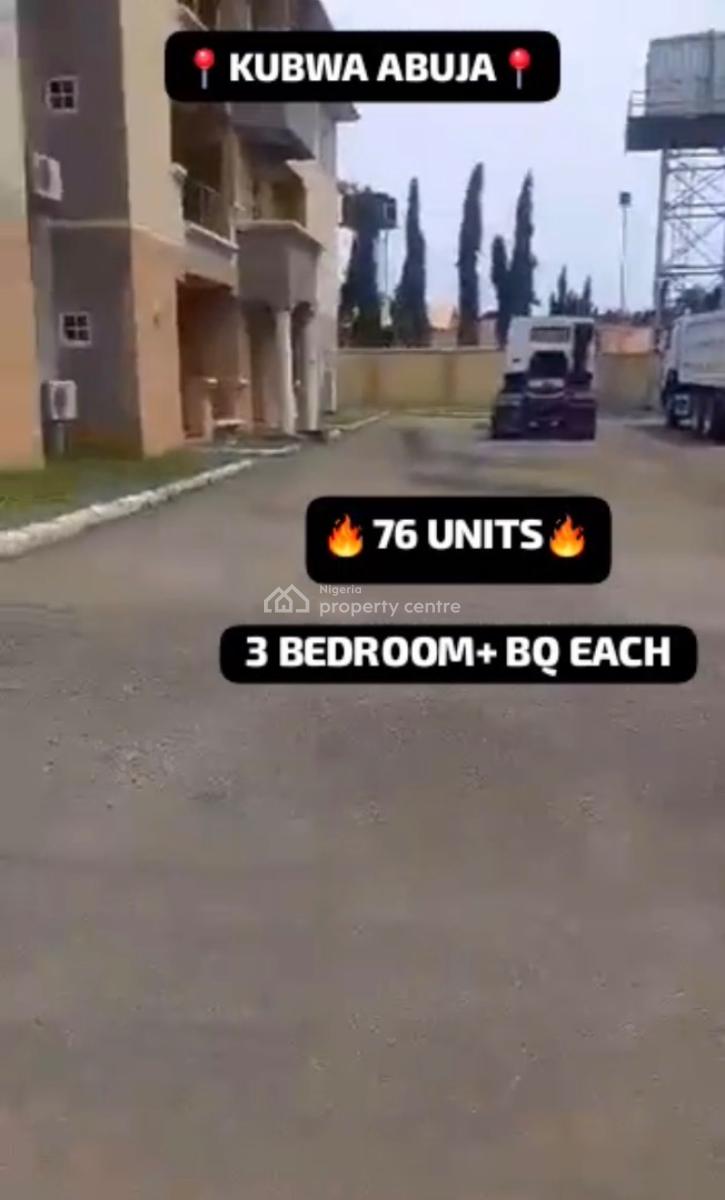 Well Maintained and Spacious 76 Units of 3bedroom Apartment with Bq, Army Estate, Kubwa, Abuja, Flat / Apartment for Rent