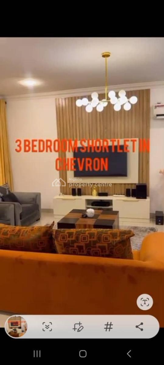 3 Bedroom Furnished Apartment with All Rooms Ensuite in Chevron Drive, Chevron Drive Lekki Expressway, Lekki Expressway, Lekki, Lagos, Flat / Apartment Short Let