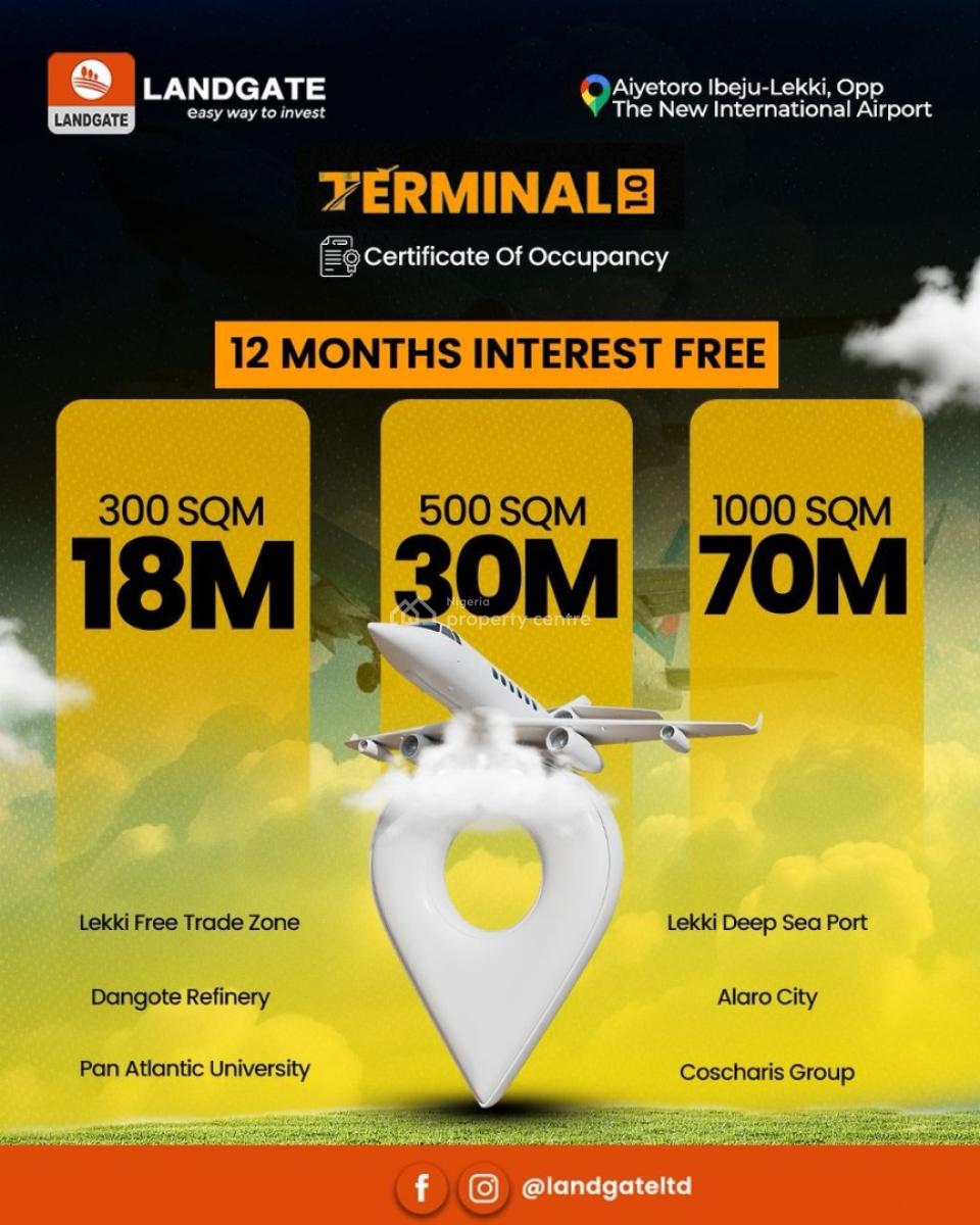 C of O, Terminal 1.0, Ibeju Lekki, Lagos, Mixed-use Land for Sale