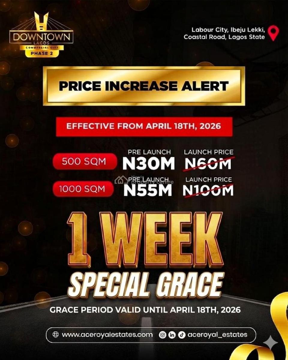 Government Allocated C of O, Downtown Commercial, Ibeju Lekki, Lagos, Commercial Land for Sale