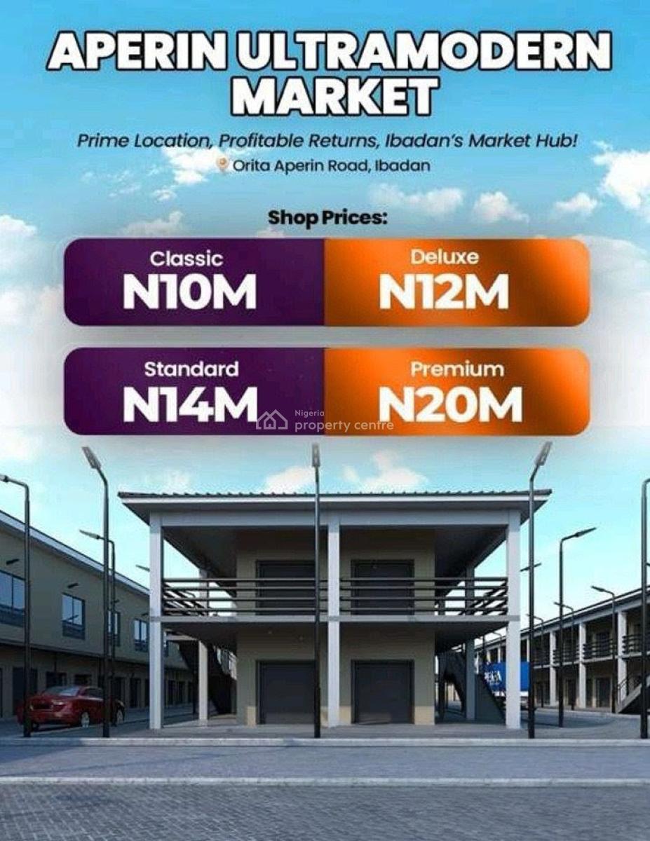 Affordable Shop Spaces in a Modern Ultramodern Market Complex, Aperin Ultramodern Market / Aperin, Akinyele, Oyo, Shop for Sale