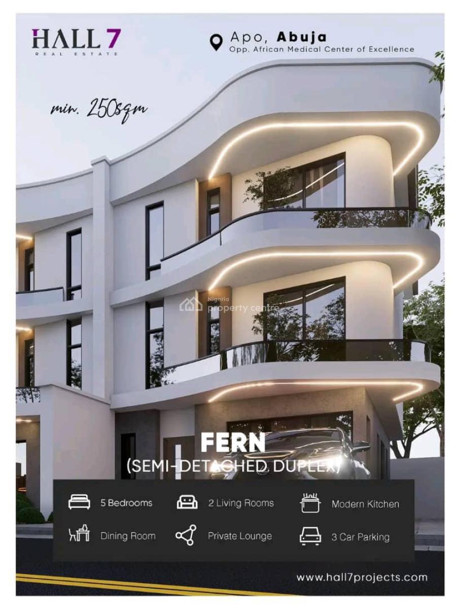 5 Bedroom Semi Detached Duplex, Cape, Apo, Abuja, Residential Land for Sale
