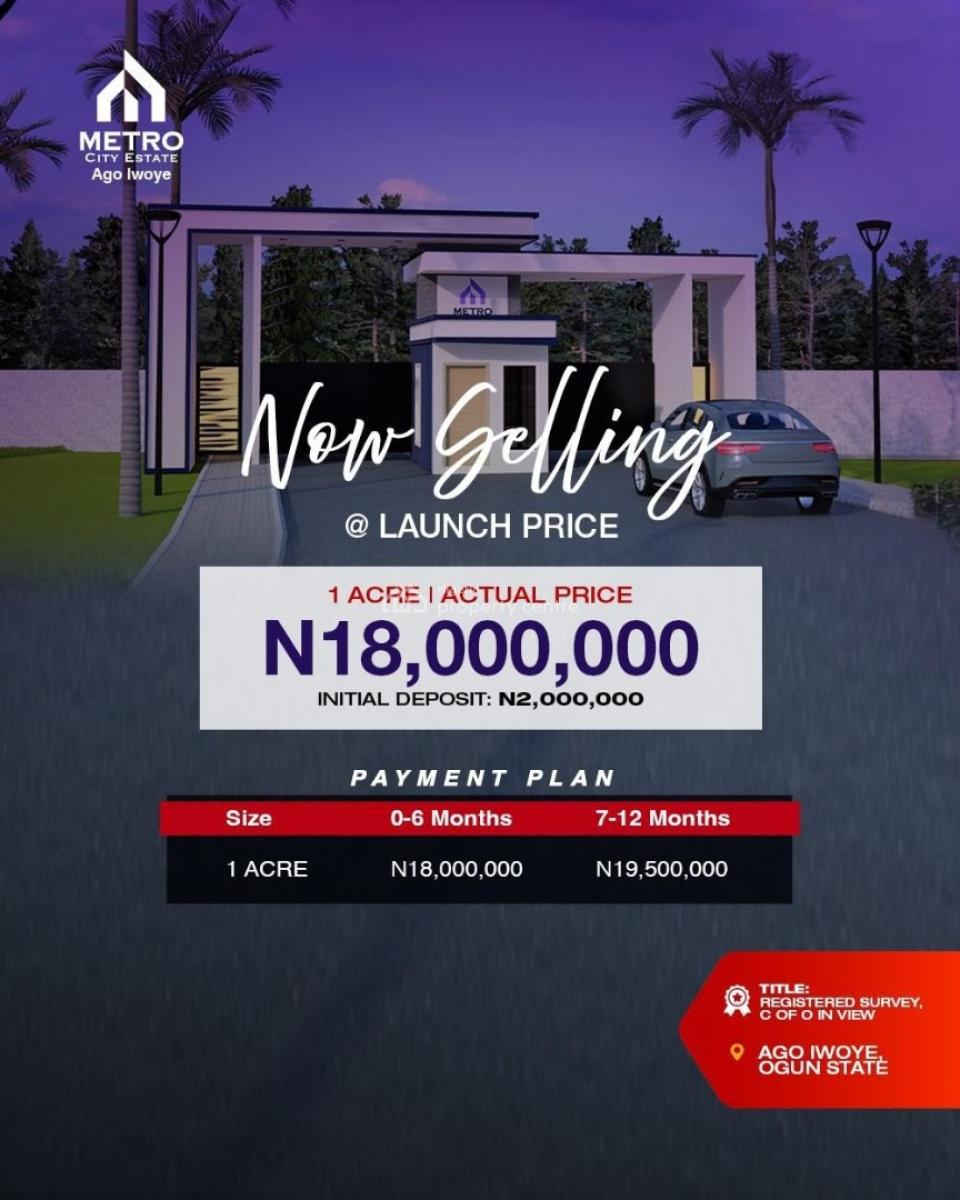Affordable Residential Plots in a Modern Gated Estate, Metro City Estate / Ago Iwoye, Ijebu North, Ogun, Residential Land for Sale