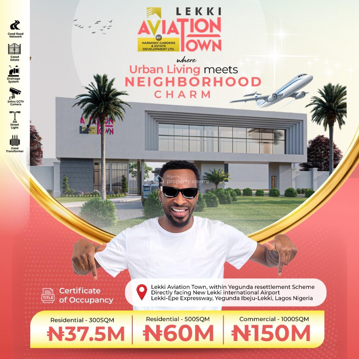 300sqm, 500sqm Lekki Aviation Town, Ibeju Lekki, Lagos, Residential Land for Sale