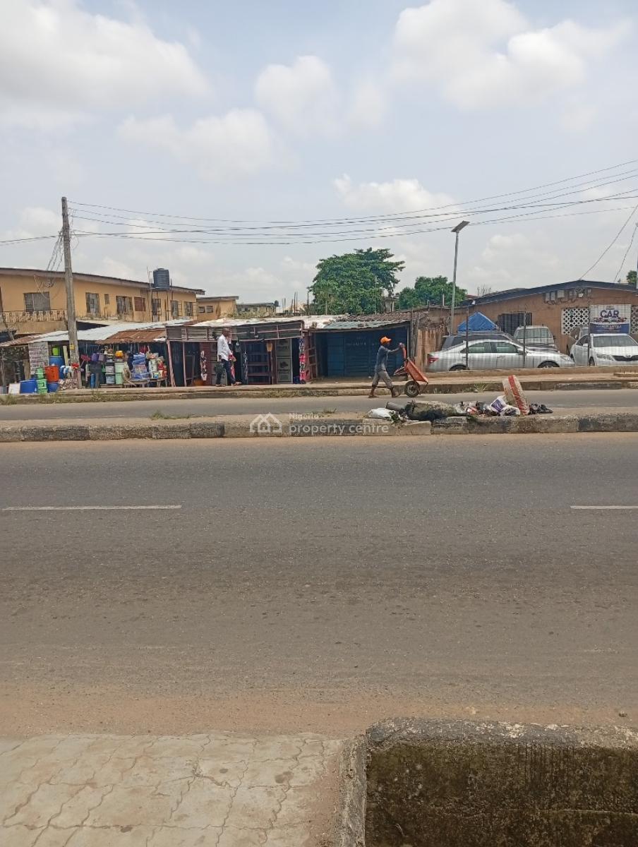 Commercial Plot with Demolishable Structure Along Major Road, Idimu Road Okunola Bus Stop, Egbeda, Alimosho, Lagos, Commercial Land for Rent