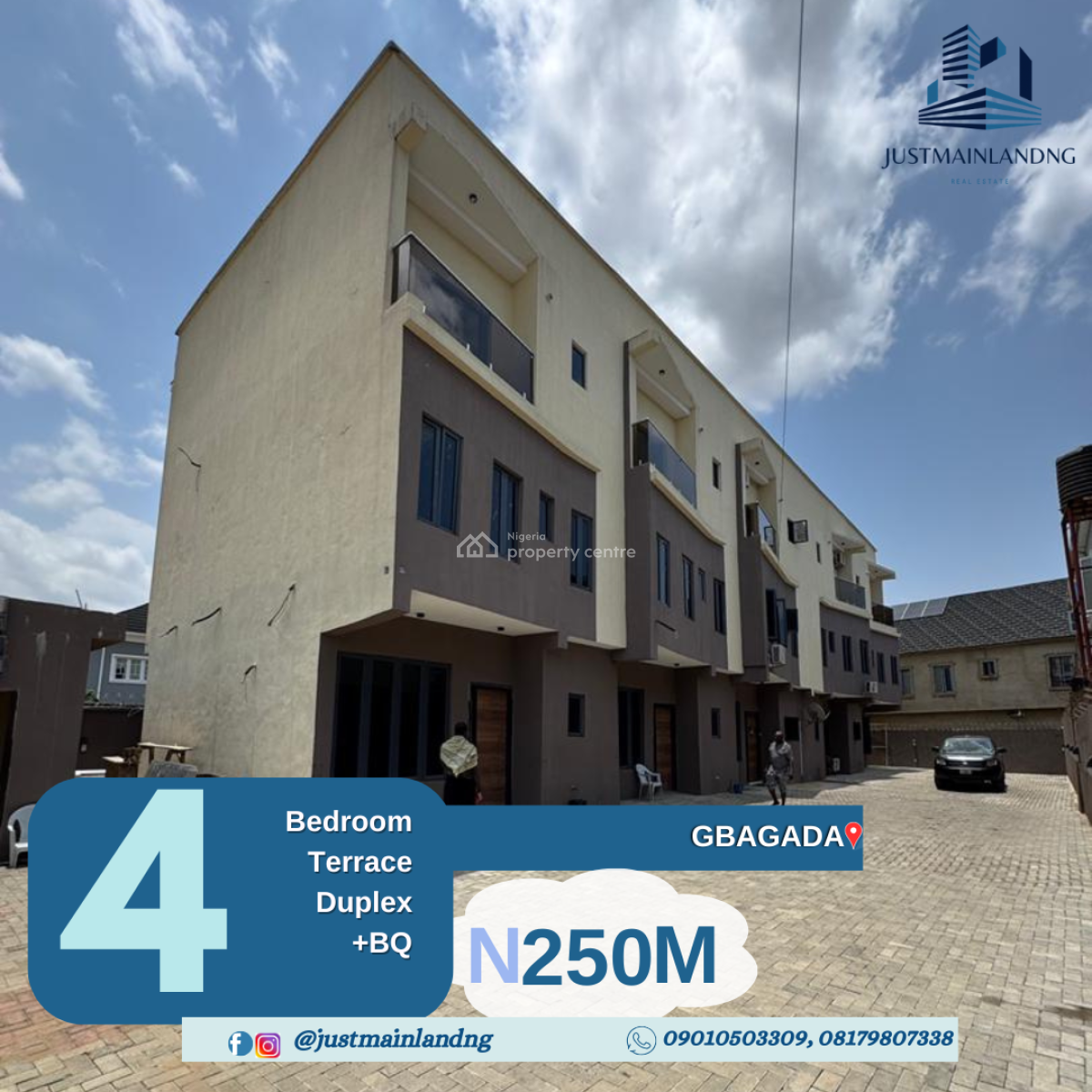 Beautiful 4 Bedroom Terrace Duplex with Bq, Gbagada, Lagos, Terraced Duplex for Sale