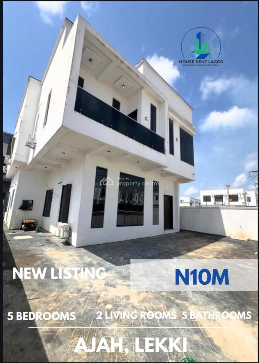 Premium 5 Bedroom Detached Duplex with Bq, General Paint Estate, Ajah, Lagos, Detached Duplex for Rent
