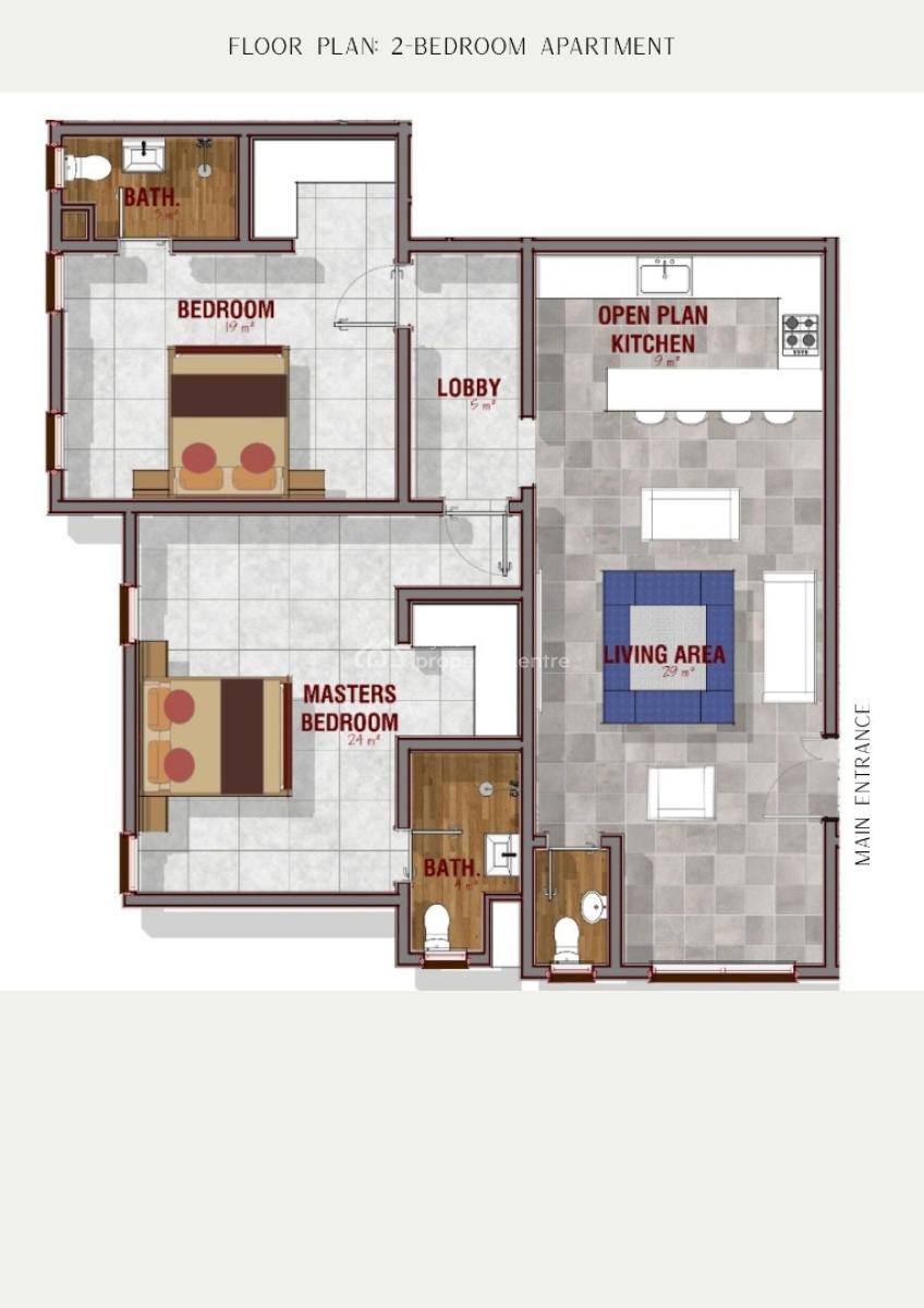 Off Plan: 1-bedroom Apartment with Open Plan Kitchen, Patriots Island, Lokogoma District, Abuja, Flat / Apartment for Sale