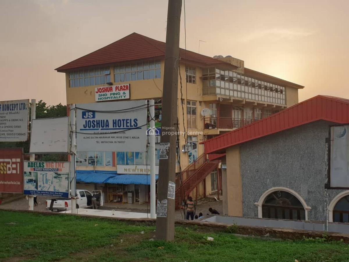 20 Rooms Hotel + 100 Shops Space, Conference Hall Sitting on 4,200 Sqm, Wuse, Abuja, Hotel / Guest House for Sale
