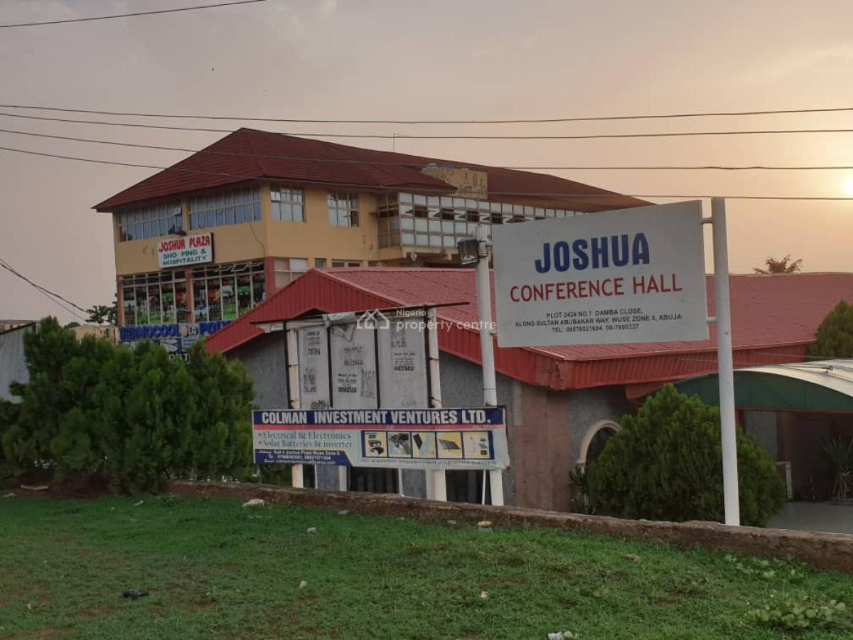 20 Rooms Hotel + 100 Shops Space, Conference Hall Sitting on 4,200 Sqm, Wuse, Abuja, Hotel / Guest House for Sale