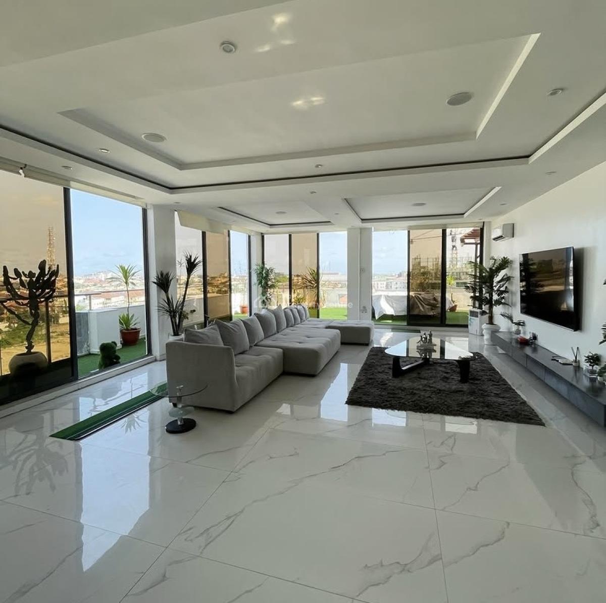 3 Bedroom Fully Furnished Penthouse Maisonette with Bq, Lekki Phase 1, Lekki Phase 1, Lekki, Lagos, House for Rent