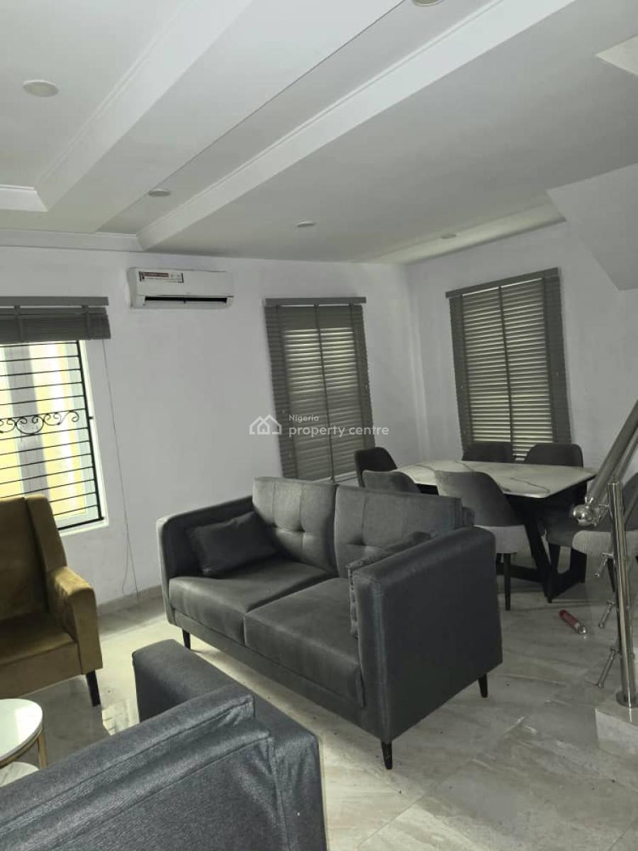 Furnished 4 Bedrooms Semi-detached House with Bq, Inside an Estate Along Monastery Road, Sangotedo, Ajah, Lagos, Semi-detached Duplex for Rent