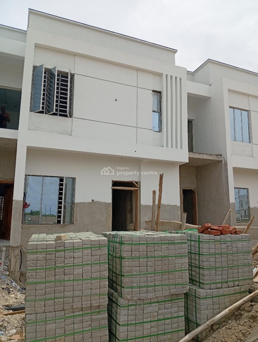 Brand New 3 Bedroom Terraced Duplex with a Mini Flat, in an Estate Along Ogombo Road, Not Far From Abraham Adesanya Roundabo, Lekki, Lagos, Terraced Duplex for Sale