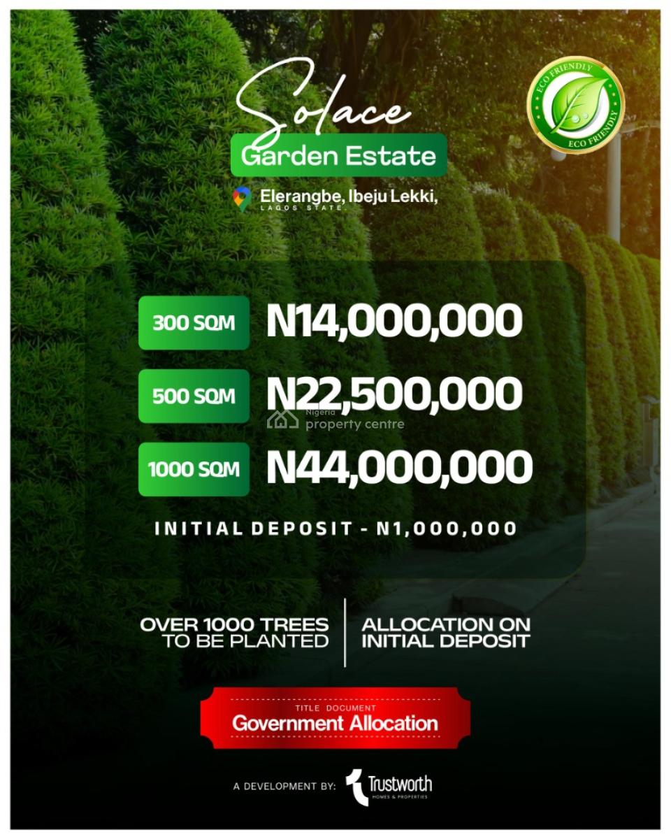 Plots of Land with C of O in Elerangbe on Discount Offer, Elerangbe Ibejulekki, Ibeju Lekki, Lagos, Land for Sale