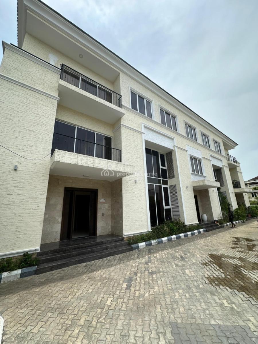 Well Finished Serviced 4 Bedroom Terrace with a Room Bq, Banana Island, Ikoyi, Lagos, Terraced Duplex for Rent