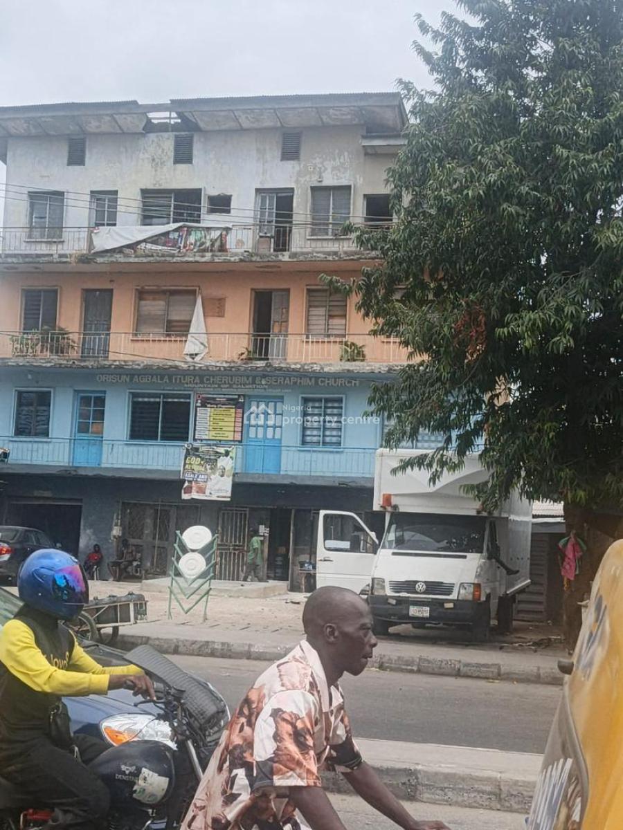 Building of Two Storey Building with Bungalow, Jibowu, Yaba, Lagos, Commercial Property for Sale