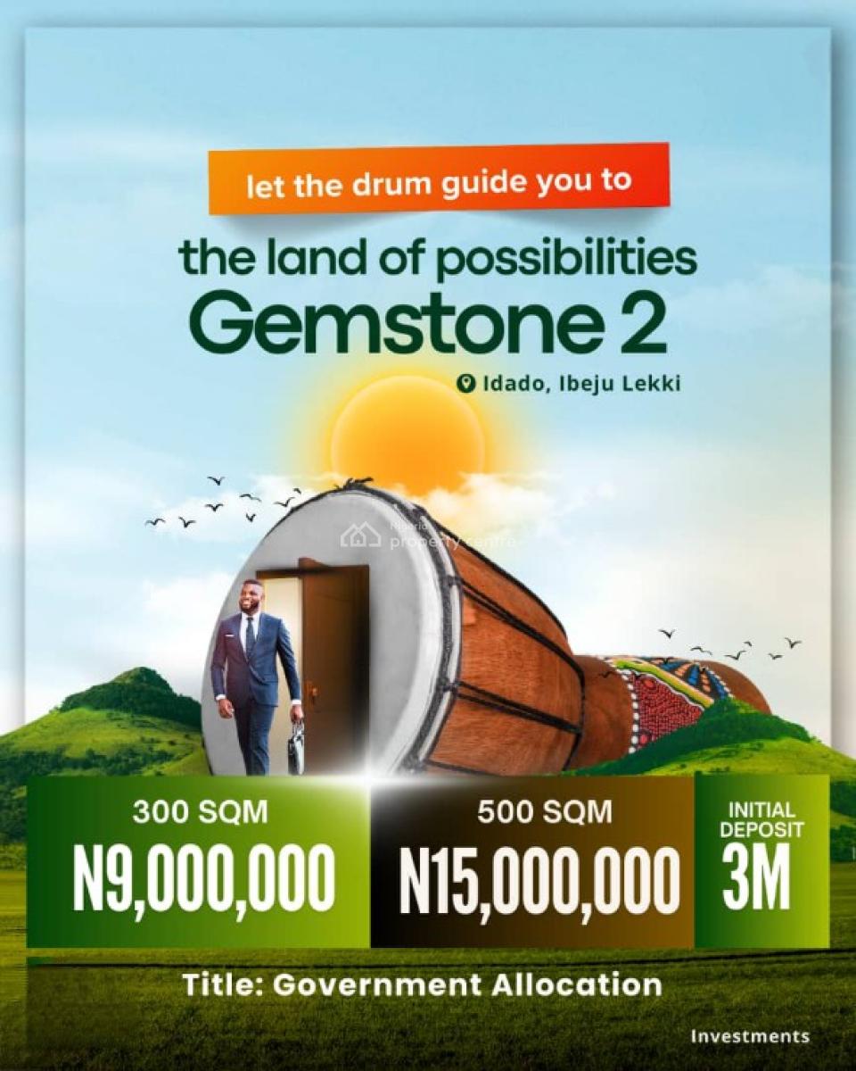 Residential and Commercial Land Plots in a Fast-growing Estate, Gemstone 2 Estate, Eleko, Ibeju Lekki, Lagos, Mixed-use Land for Sale